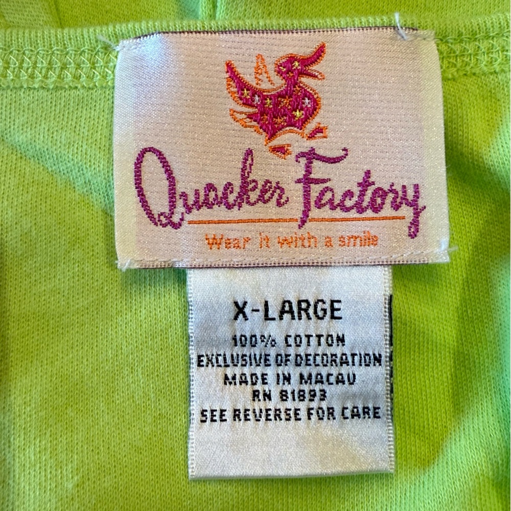 Quacker Factory Womens XL Short Sleeve T-Shirt with Colorful Seashell Embroidery - Picture 4 of 6